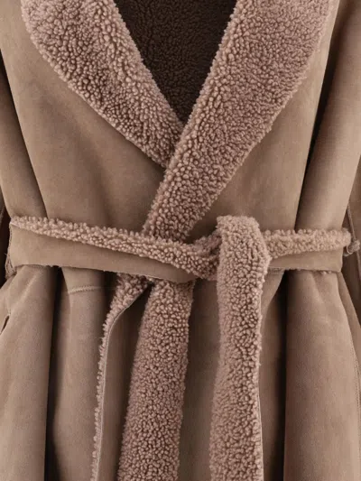 Salvatore Santoro Shearling-trimmed Suede Coat