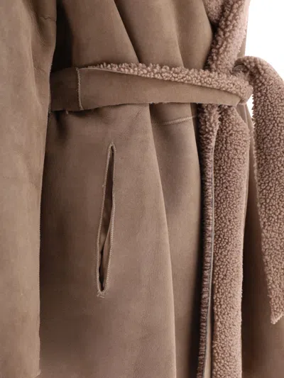 Salvatore Santoro Shearling-trimmed Suede Coat