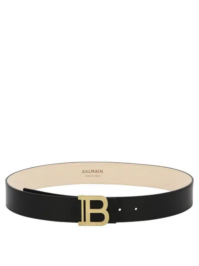 Shop Balmain Leather Belt Belts Black