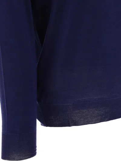 Shop Brunello Cucinelli Lightweight Cashmere And Silk Sweater Knitwear Blue