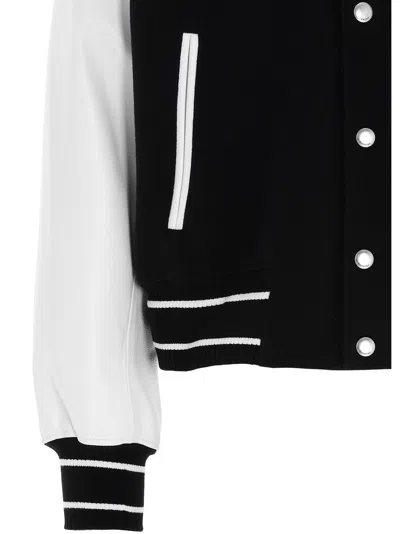 Shop Givenchy Logo Bomber Jacket. Coats, Trench Coats White/black