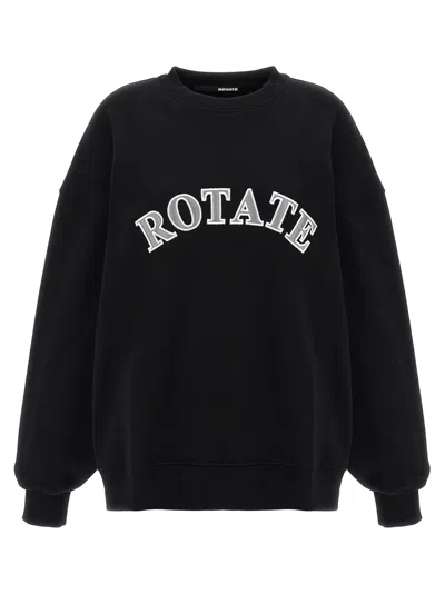 Shop Rotate Birger Christensen Logo Crewneck Sweatshirt Black