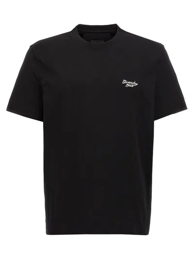 Shop Givenchy Logo Embroidery T-shirt Black