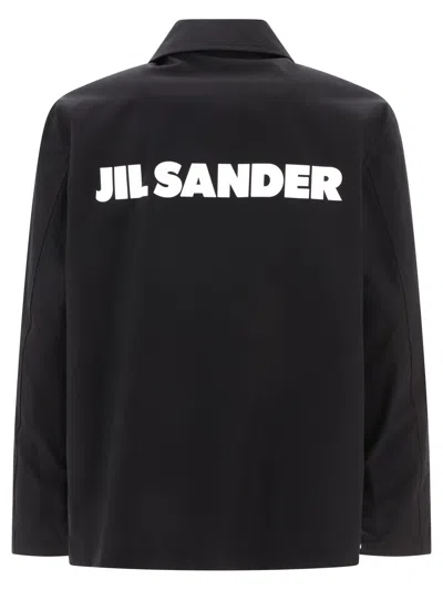 Shop Jil Sander Logo Jacket Jackets Black