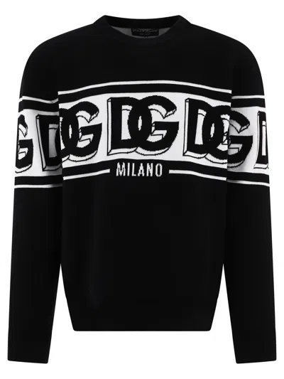Shop Dolce & Gabbana Logo Sweater Knitwear Black