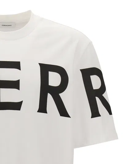 Shop Ferragamo Logo T-shirt White/black