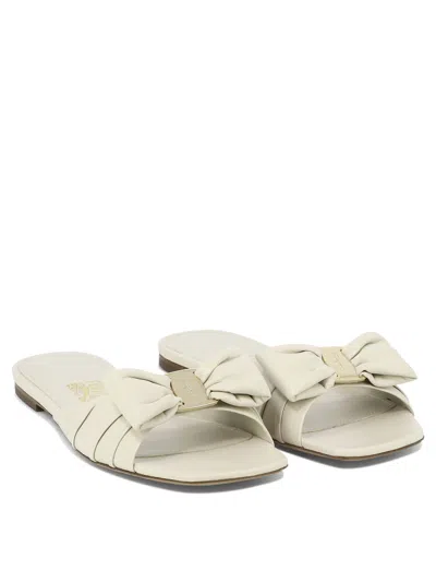 Shop Ferragamo Lylas Sandals White