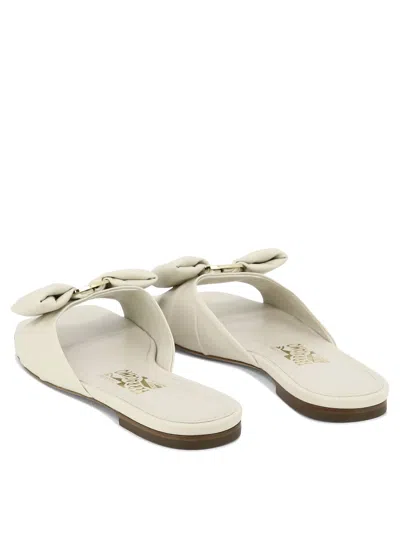Shop Ferragamo Lylas Sandals White