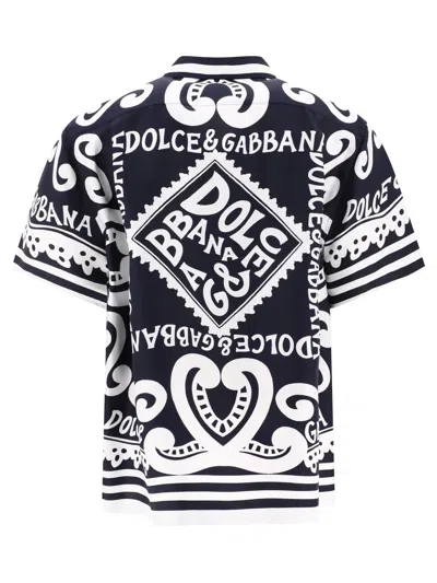 Shop Dolce & Gabbana Marina-print Hawaii Shirt Shirts Blue