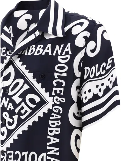 Shop Dolce & Gabbana Marina-print Hawaii Shirt Shirts Blue