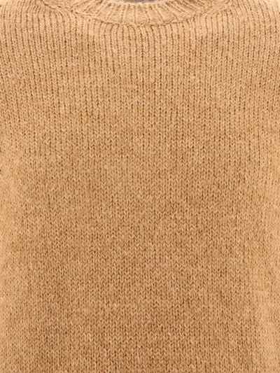 Shop Jil Sander Mélange-effect Sweater Knitwear Beige