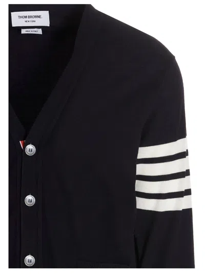 Shop Thom Browne Merino Wool Cardigan Sweater, Cardigans Blue