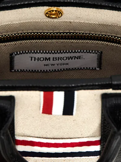 Shop Thom Browne Micro Tool Tote Hand Bags Black