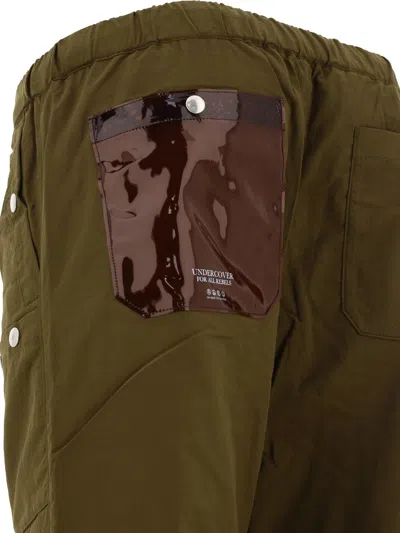 Shop Undercover Nylon Cargo Trousers Green