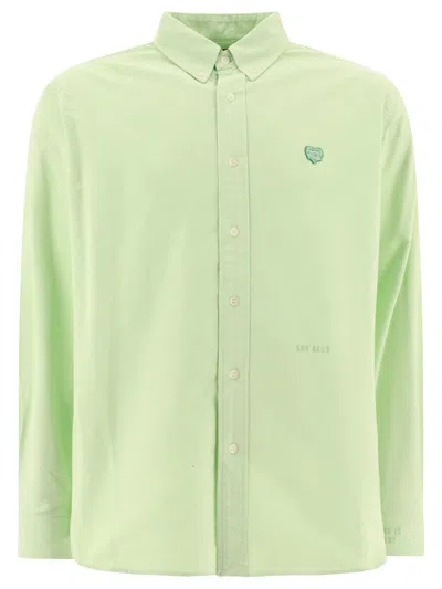 Shop Human Made Oxford Bd Shirts Green