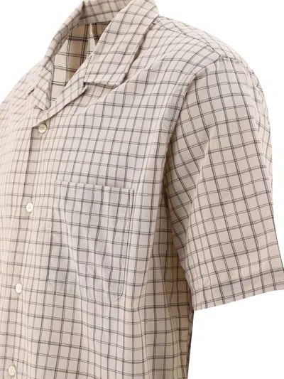 Shop Nanamica Panama Plaid Shirts Beige