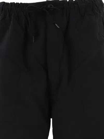 Shop Comme Des Garçons Homme Deux Parachute  With Drawstring Trousers Black