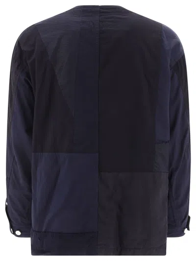 Shop Comme Des Garçons Homme Deux Patchwork Jacket Jackets Blue