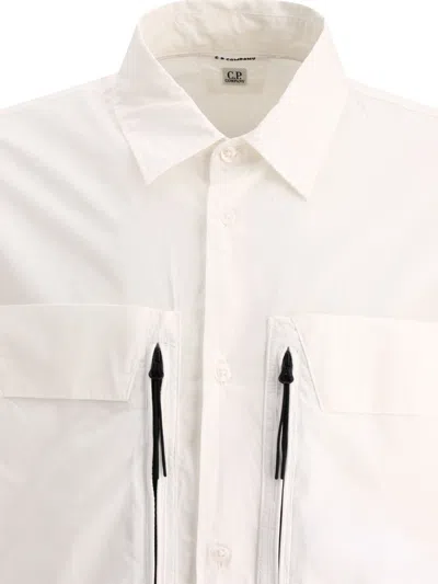 Shop C.p. Company Poplin Overshirt Jackets White