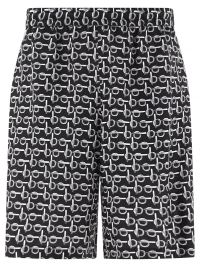 Shop Burberry Printed S Short Black