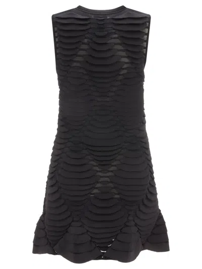 Shop Alaïa Python 3d Knit Dress Dresses Black