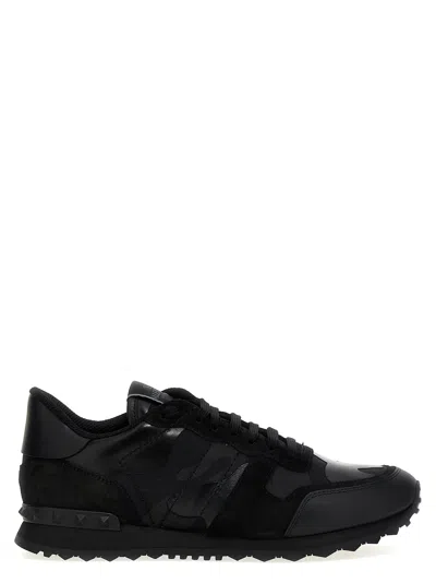 Shop Valentino Rockrunner Camouflage Sneakers Black