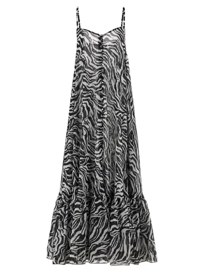 Rotate Birger Christensen Rotate Light Flowy Zebra Print Maxi Dress