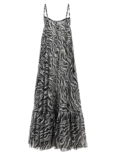 Rotate Birger Christensen Rotate Light Flowy Zebra Print Maxi Dress