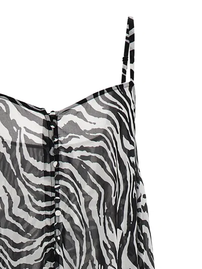Rotate Birger Christensen Rotate Light Flowy Zebra Print Maxi Dress