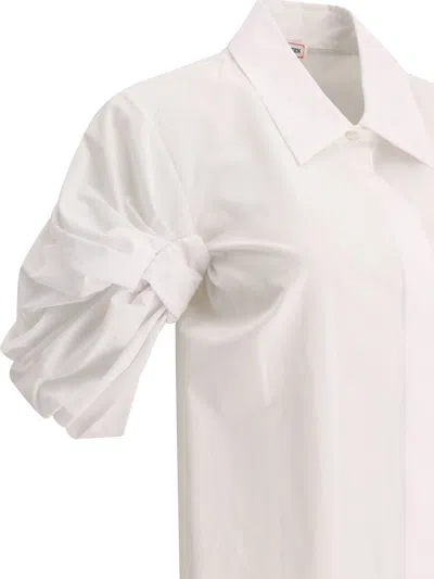 Shop Alexander Mcqueen Ruffled T-shirt Shirts White