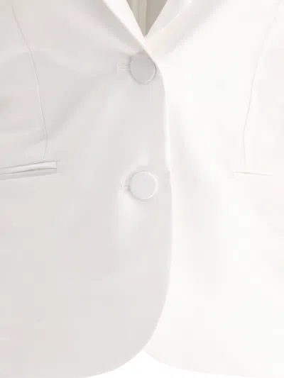 Shop Fit Satin Single-breasted Blazer Jackets White