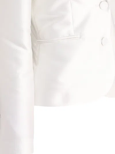 Shop Fit Satin Single-breasted Blazer Jackets White