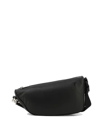 Shop Burberry Shield Crossbody Bags Black