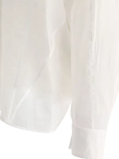 Shop Jil Sander Shirt With Petticoat Shirts White