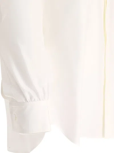 Shop Burberry Silk Shirt Shirts White