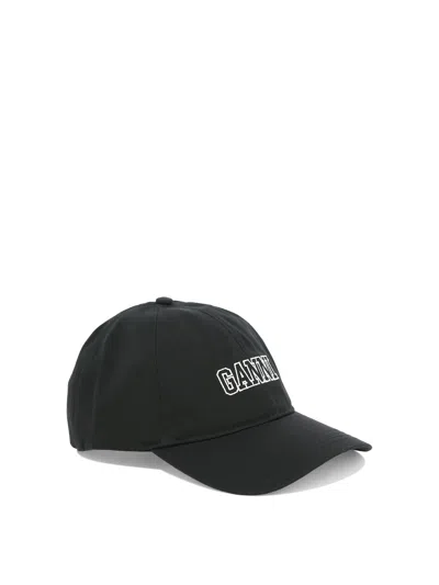 Shop Ganni Software Hats Black