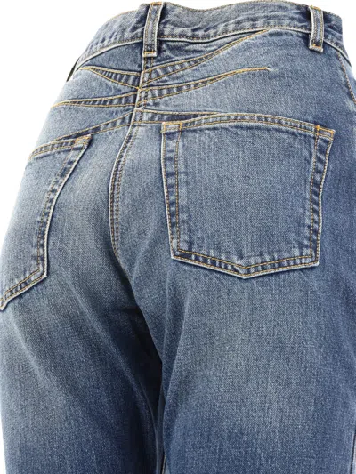 Shop Alaïa Straight-leg Jeans Blue