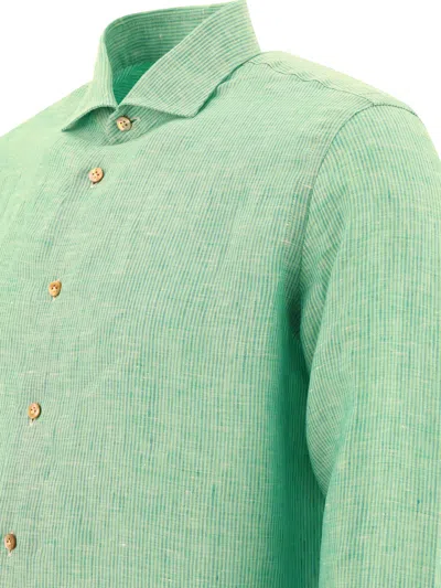 Shop Borriello Striped Shirt Shirts Green