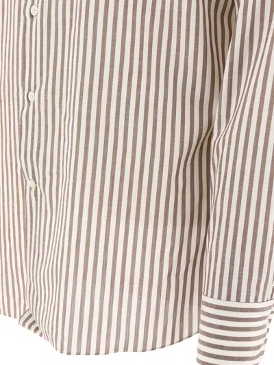 Shop Borriello Striped Shirt Shirts Brown