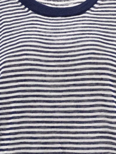 Shop Roberto Collina Striped Sweater Knitwear Blue