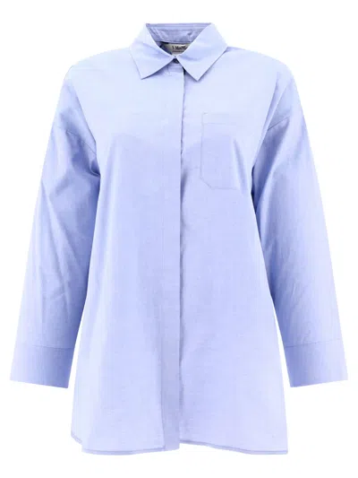 Shop Max Mara S Sylvie Shirts Light Blue
