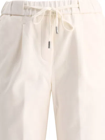 Shop Peserico Track Trousers White