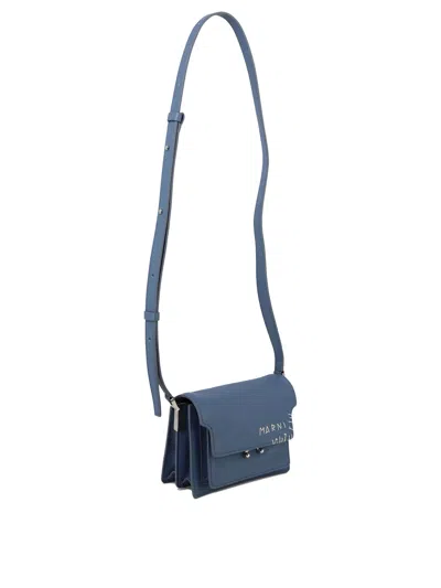 Shop Marni Trunk Crossbody Bags Light Blue