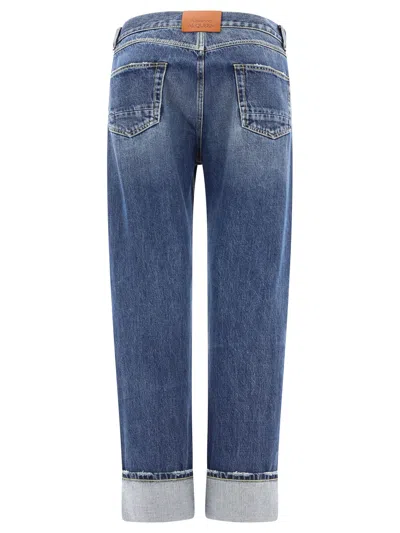 Shop Alexander Mcqueen Turn-up Jeans Blue