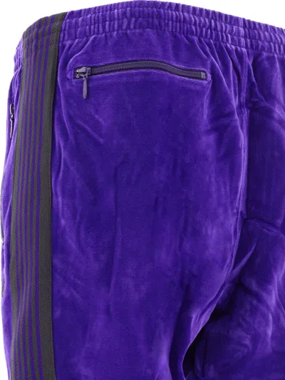 Needles Velour Track Trousers Side Stripes