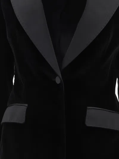 Shop Dolce & Gabbana Velvet Single-breasted Turlington Tuxedo Jacket Jackets Black