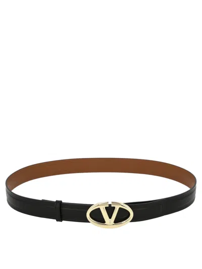 Shop Valentino Vlogo The Bold Edition Belts Black