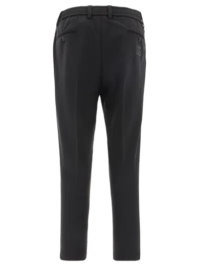 Shop Dolce & Gabbana With Embroidery Trousers Black