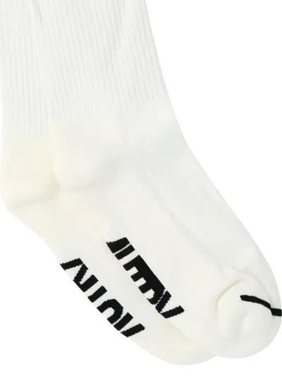 Shop Autry With Jacquard Logo Socks White