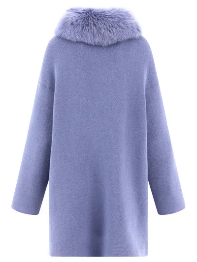 Shop Giovi Wool And Cashmere Coat Coats Light Blue